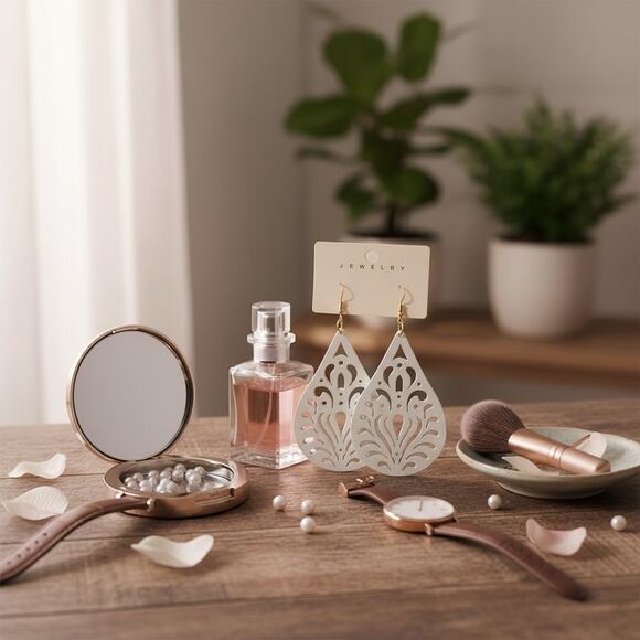None Jewelry - 3/$25 - White Filigree Teardrop Earrings